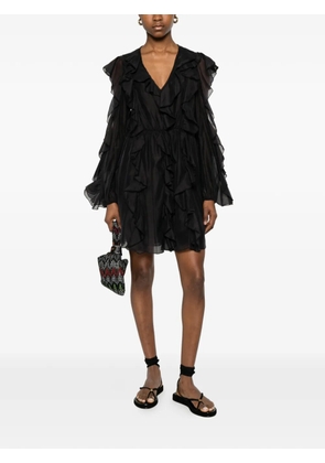 PHILIA LOFT ruffled mini dress - Black