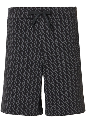 Armani Exchange monogram track shorts - Black