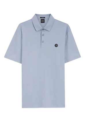 BOSS button logo polo shirt - Blue
