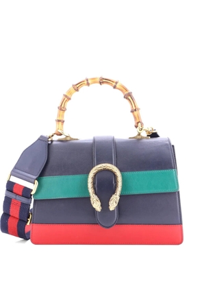 Gucci Pre-Owned Dionysus Bamboo Top Handle Bag Colorblock Leather Medium satchel - Blue