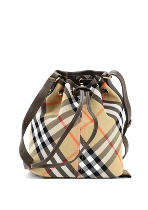 Burberry Pre-Owned Wristlet Vintage Check Canvas Mini bucket bag - Brown