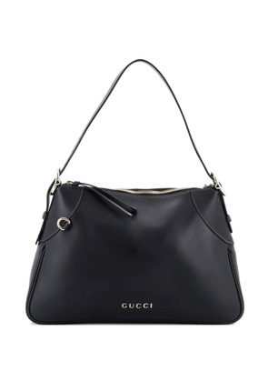 Gucci Pre-Owned Emblem Leather Medium shoulder bag - Black