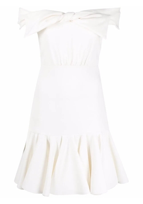 Giambattista Valli off-shoulder bow-detail dress - White
