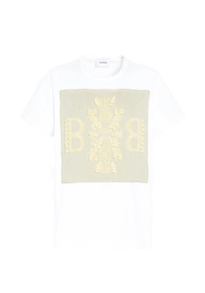 Barrie logo cashmere-patch T-shirt - White