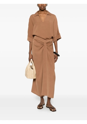 PHILIA LOFT V-neck shirt - Brown