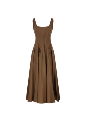 Max Mara cotton midi dress - Brown