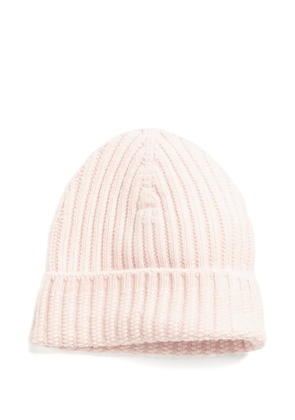 Barrie ribbed cashmere beanie hat - Pink