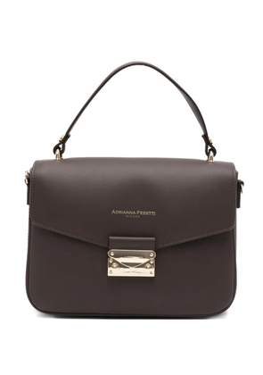 ADRIANNA FERETTI gold-tone clasp shoulder bag - Brown