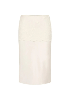 Posse lace-detail midi skirt - Neutrals