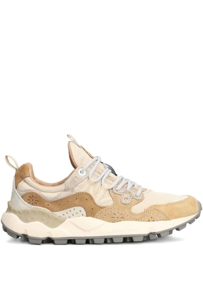 FLOWER MOUNTAIN yamano 3 perforated panelled trainers - Neutrals