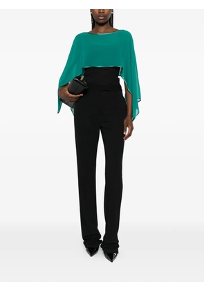 DE SANTIS green silk cape