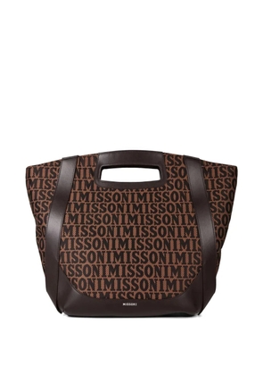 Missoni logo-pattern tote bag - Brown