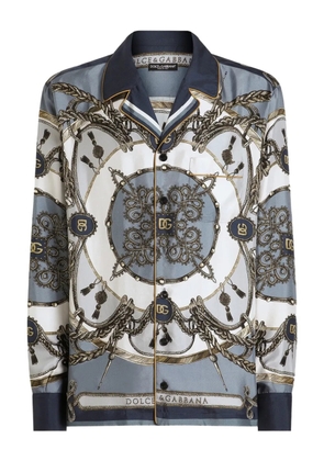 Dolce & Gabbana print-detail shirt - Blue