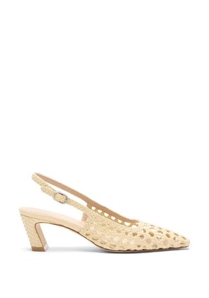 Stuart Weitzman Stassi interwoven slingback pumps - Neutrals