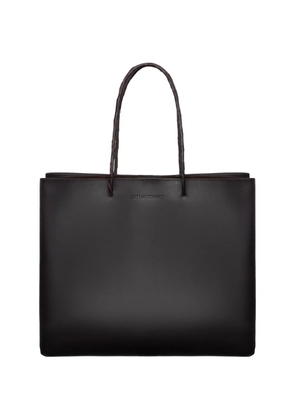 Situationist braided-handle tote bag - Brown