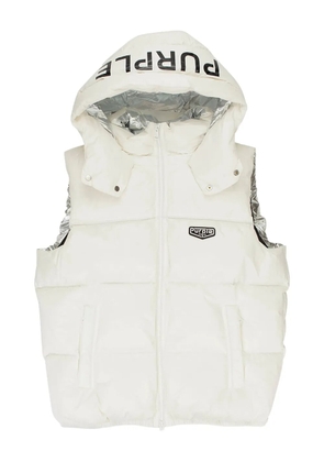 Purple Brand hooded puffer vest - Neutrals