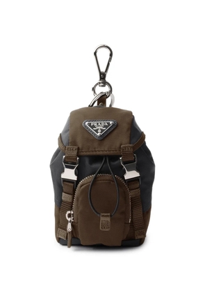Prada mini Icon Re-Nylon keyring charm - Brown