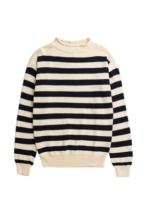 Norse Projects Sagvatnet striped roll-neck cotton sweater - Blue
