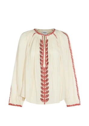 MARANT ÉTOILE embroidered top - Neutrals