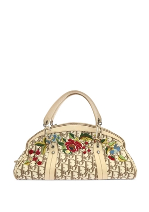 Christian Dior Pre-Owned Diorissimo floral-embroidered handbag - Neutrals