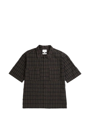 Norse Projects Mols check-pattern short-sleeve cotton shirt - Brown