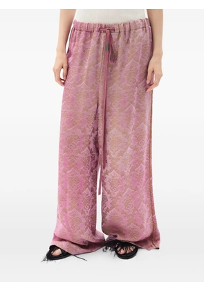 Ann Demeulemeester Sofi damask-jacquard trousers - Pink