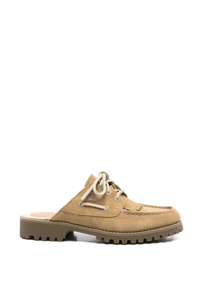 Timberland fringed lace-up mules - Neutrals