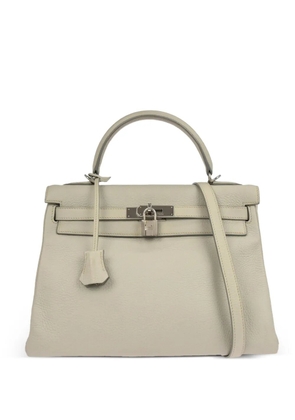 Hermès Pre-Owned 2004 top handle leather handbag - Grey