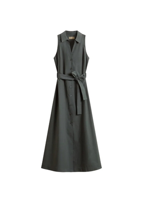 Woolrich button belted midi dress - Green