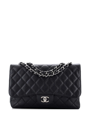 CHANEL Pre-Owned Classic Single Flap Bag Quilted Caviar Jumbo shoulder bag - Black