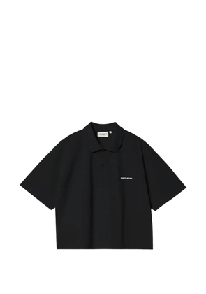 Carhartt WIP Script embroidered-logo cotton polo shirt - Black