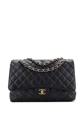 CHANEL Pre-Owned Classic Single Flap Bag Quilted Caviar Maxi shoulder bag - Black