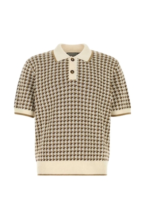 Canali houndstooth-pattern polo shirt - Neutrals