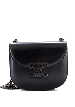 Celine Pre-Owned Triomphe Besace Clea Chain Flap Bag Leather shoulder bag - Black