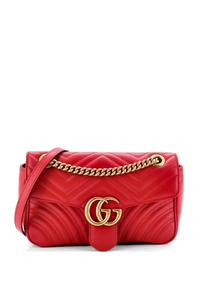 Gucci Pre-Owned GG Marmont Flap Bag Matelasse Leather Small crossbody bag - Red