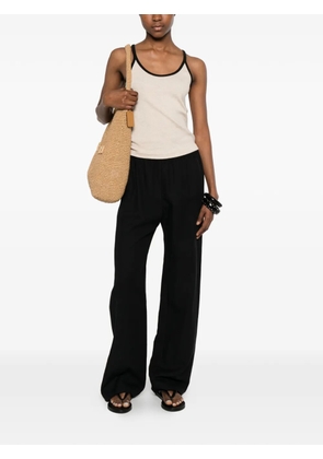 Enza Costa scoop-neck top - Neutrals