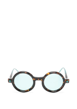 Kuboraum round-frame sunglasses - Brown