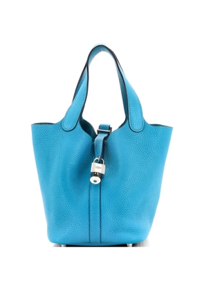 Hermès Pre-Owned Picotin Lock Bag Clemence PM bucket bag - Blue