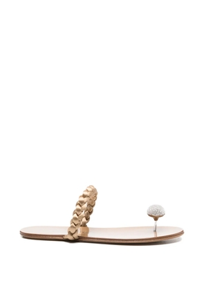 Pedro Garcia Pipa braided-strap flat sandals - Neutrals