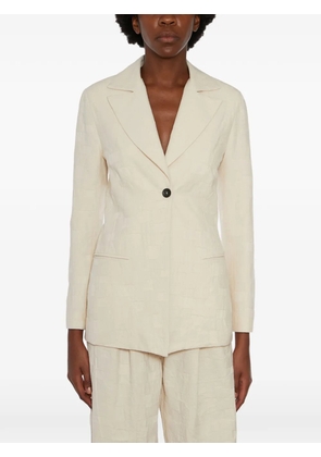 Nostra Santissima cotton single-breasted jacket - Neutrals