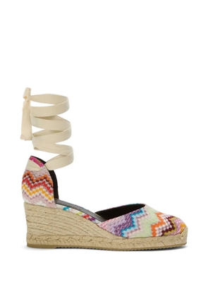 Missoni zigzag lace-up espadrilles - Green