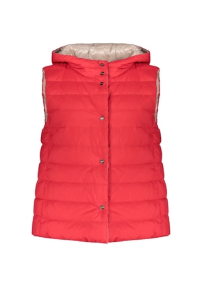 Herno hooded quilted gilet - Red