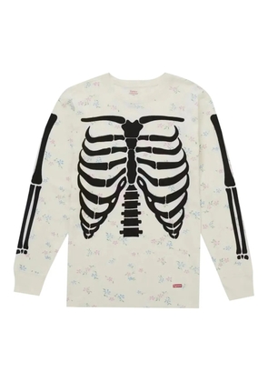 Supreme bones-print crew-neck T-shirt - Neutrals