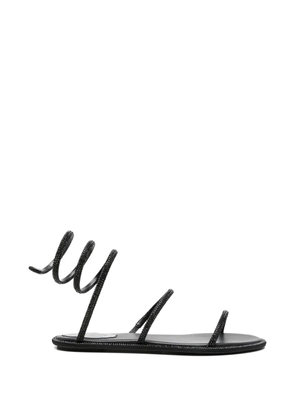 René Caovilla Cleo spiral-embellished sandals - Black