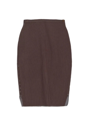 Isa Boulder ribbed midi skirt - Brown