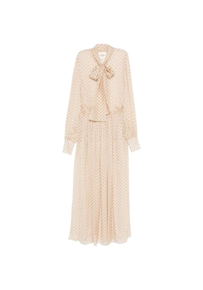 CRIDA Papavero polka dot maxi dress - Neutrals