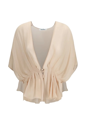 Max Mara buttoned pleated blouse - Neutrals