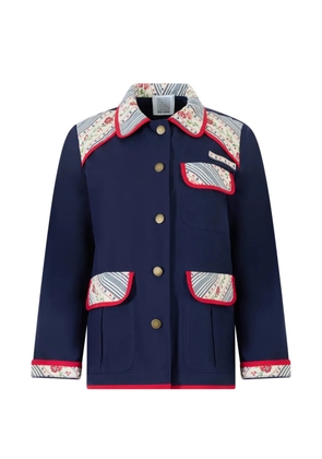 Rosie Assoulin button floral-trim jacket - Blue