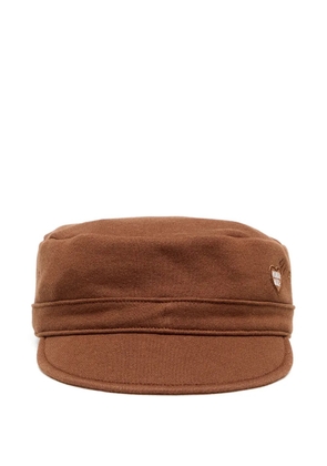 Human Made heart-appliqué military cap - Brown