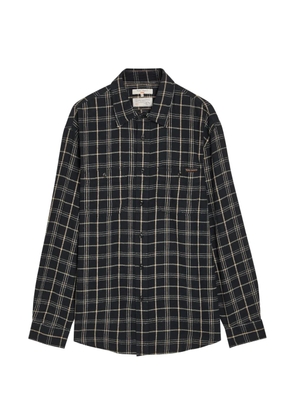 Nudie Jeans plaid chest-pocket shirt - Black